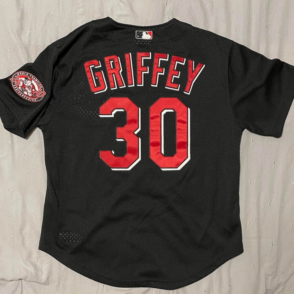 Mitchell & Ness Authentic Ken Griffey Jr Cincinnati Reds 2000 button Jersey sz L